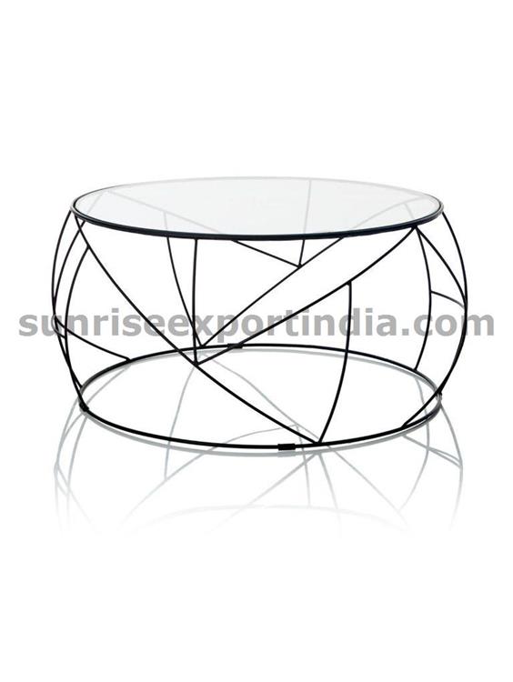 COUCH TABLE WITH CLEAR TOUGHEN GLASS