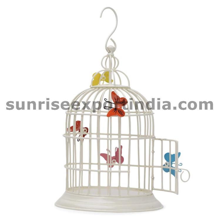 BIRD CAGE WITH MULTI COLOUR BUTTERFLY